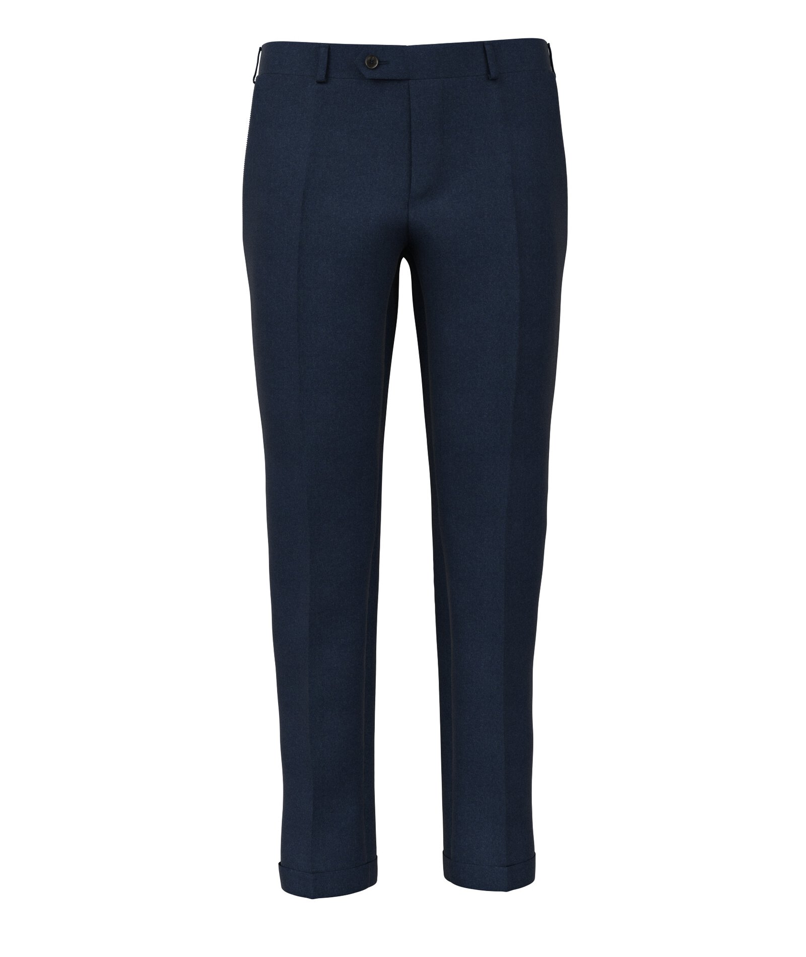 Image of Pantaloni da uomo su misura, Drago, Flanella Blu Cobalto Natural Stretch, Autunno Inverno | Lanieri