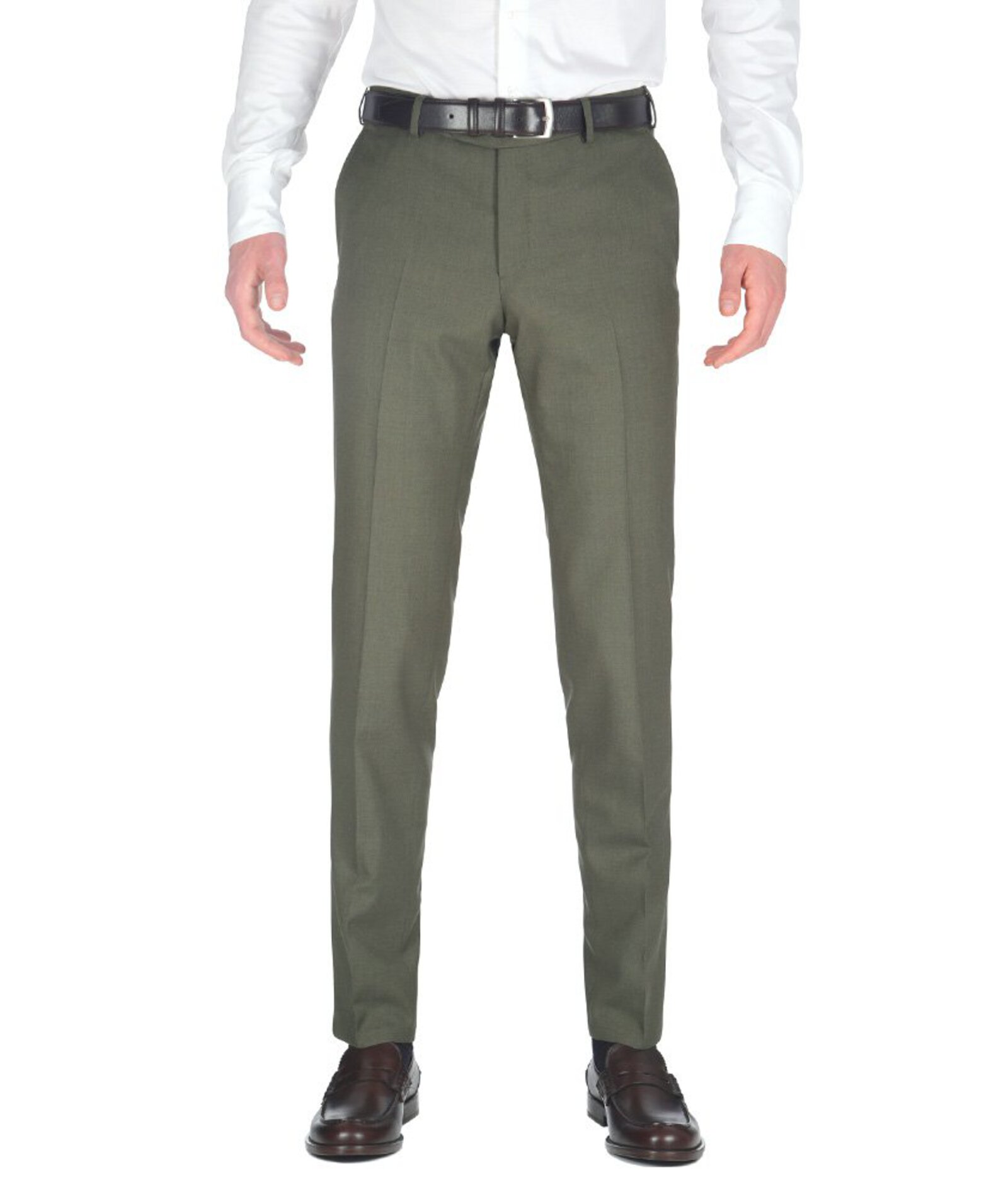 Natural Stretch Green Chinos For Men Online, Custom Tailored | Lanieri
