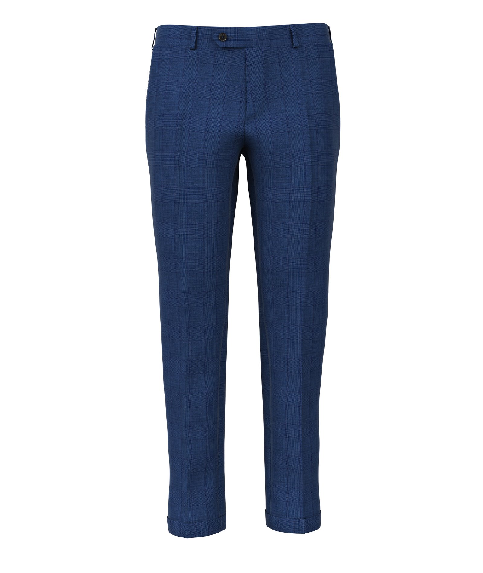 Image of Pantaloni da uomo su misura, Loro Piana, Natural Stretch Azzurri Principe di Galles, Quattro Stagioni | Lanieri