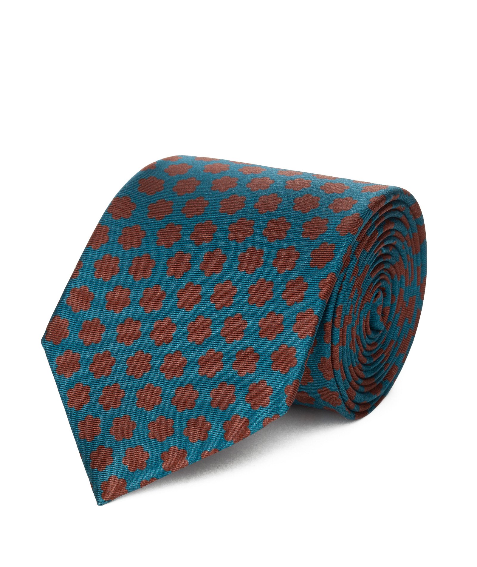 Image of Cravatta su misura, Lanieri, 100% Seta Blu Microdesign, Quattro Stagioni | Lanieri