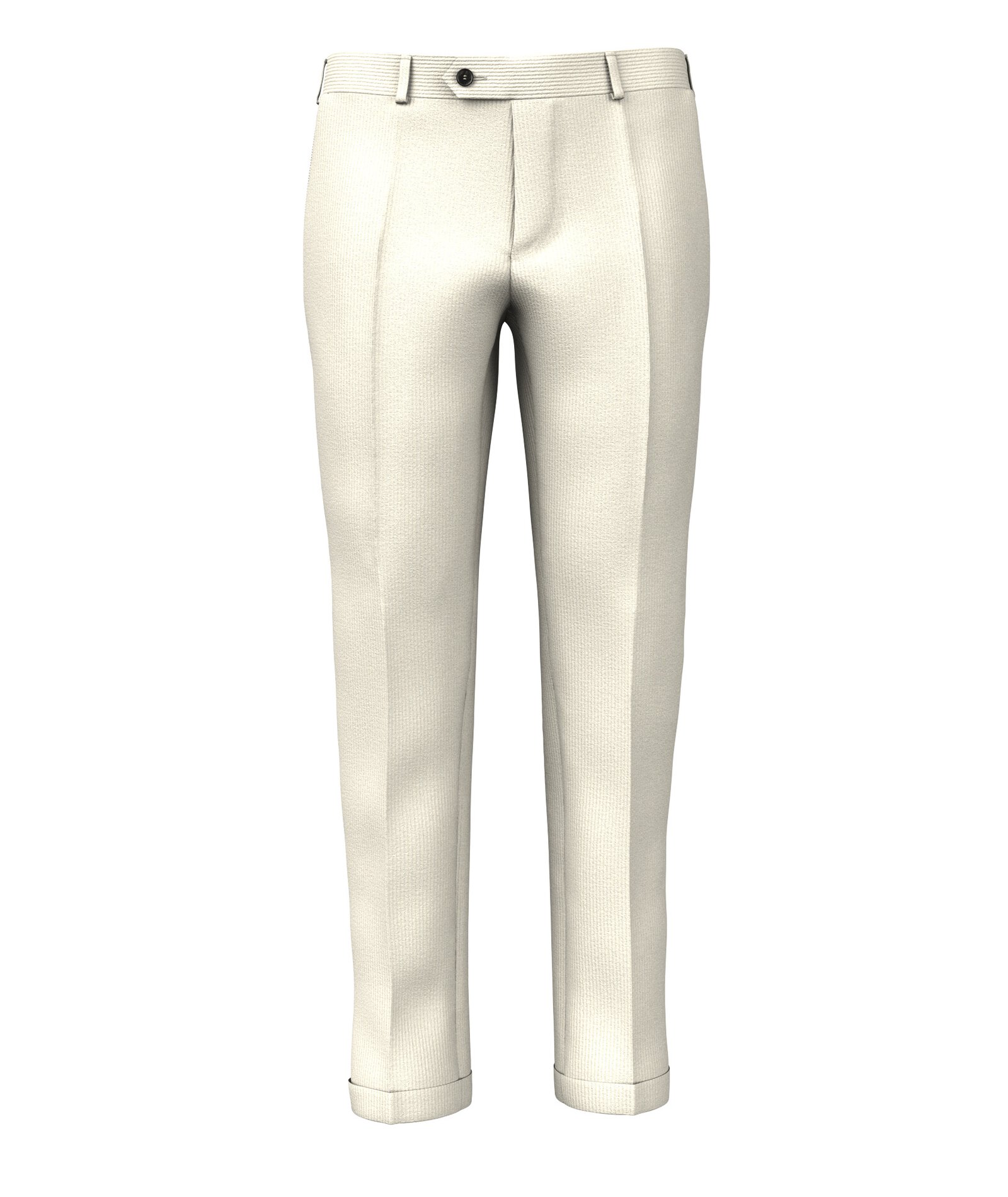 Image of Pantaloni da uomo su misura, Pontoglio, Velluto Coste Bianco, Autunno Inverno | Lanieri