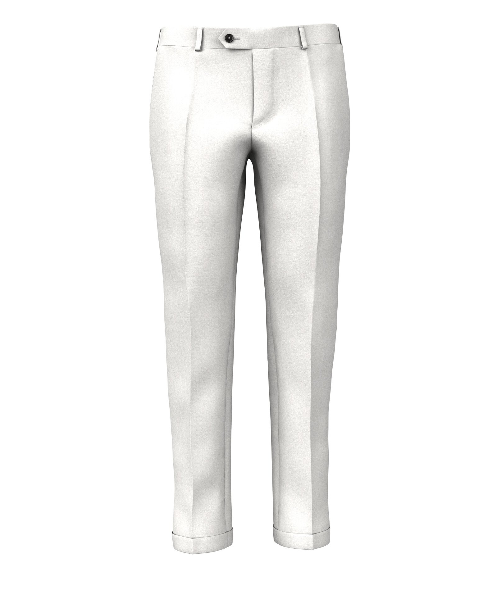 Image of Pantaloni da uomo su misura, Lanificio Zignone, Lana Tinta Unita Bianco, Quattro Stagioni | Lanieri