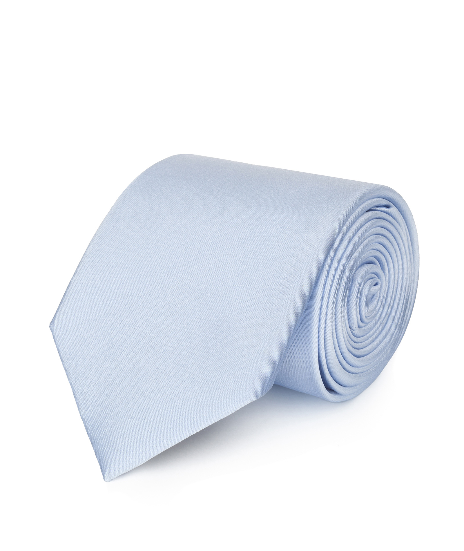 Image of Cravatta su misura, Lanieri, Raso Azzurro, Quattro Stagioni | Lanieri
