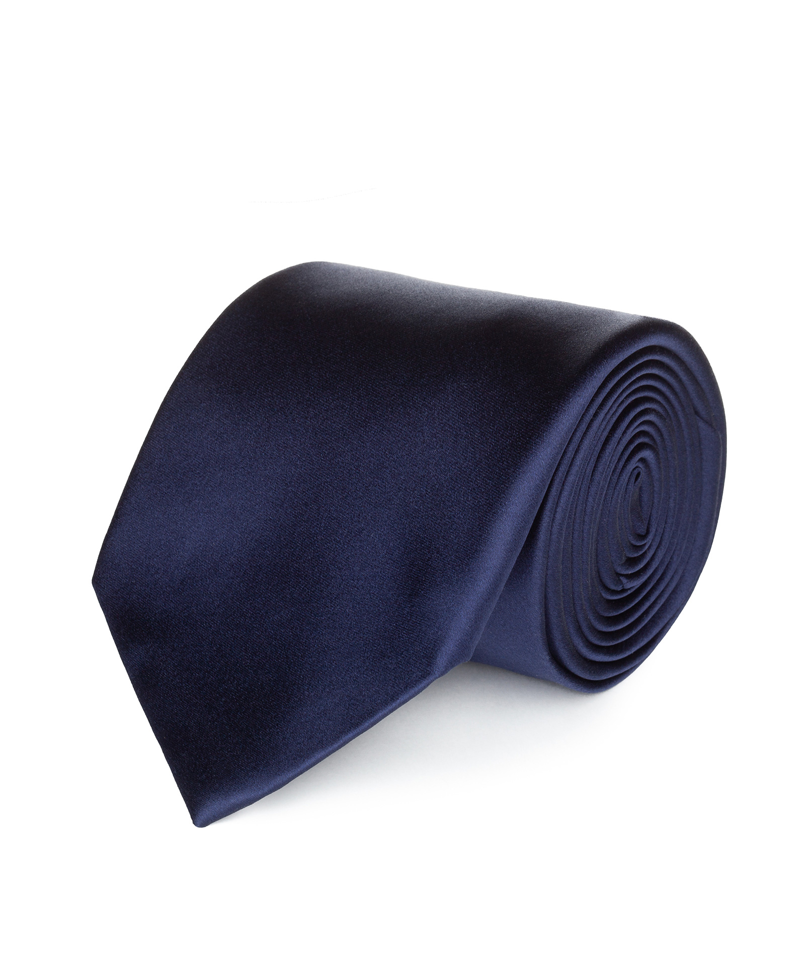 Image of Cravatta su misura, Lanieri, Raso Blu, Quattro Stagioni | Lanieri