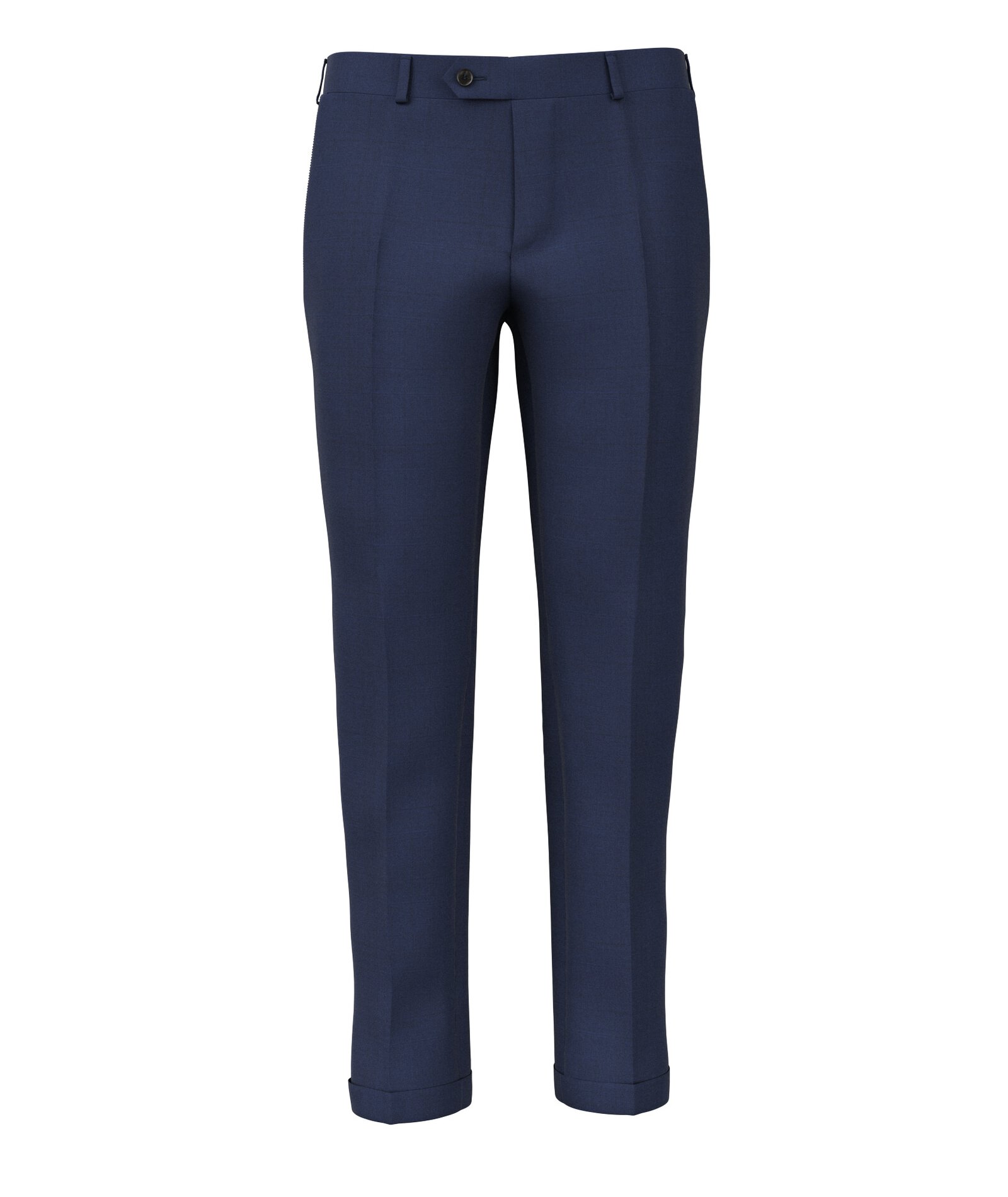 Image of Pantaloni da uomo su misura, Loro Piana, Blu Principe di Galles Natural Stretch, Quattro Stagioni | Lanieri