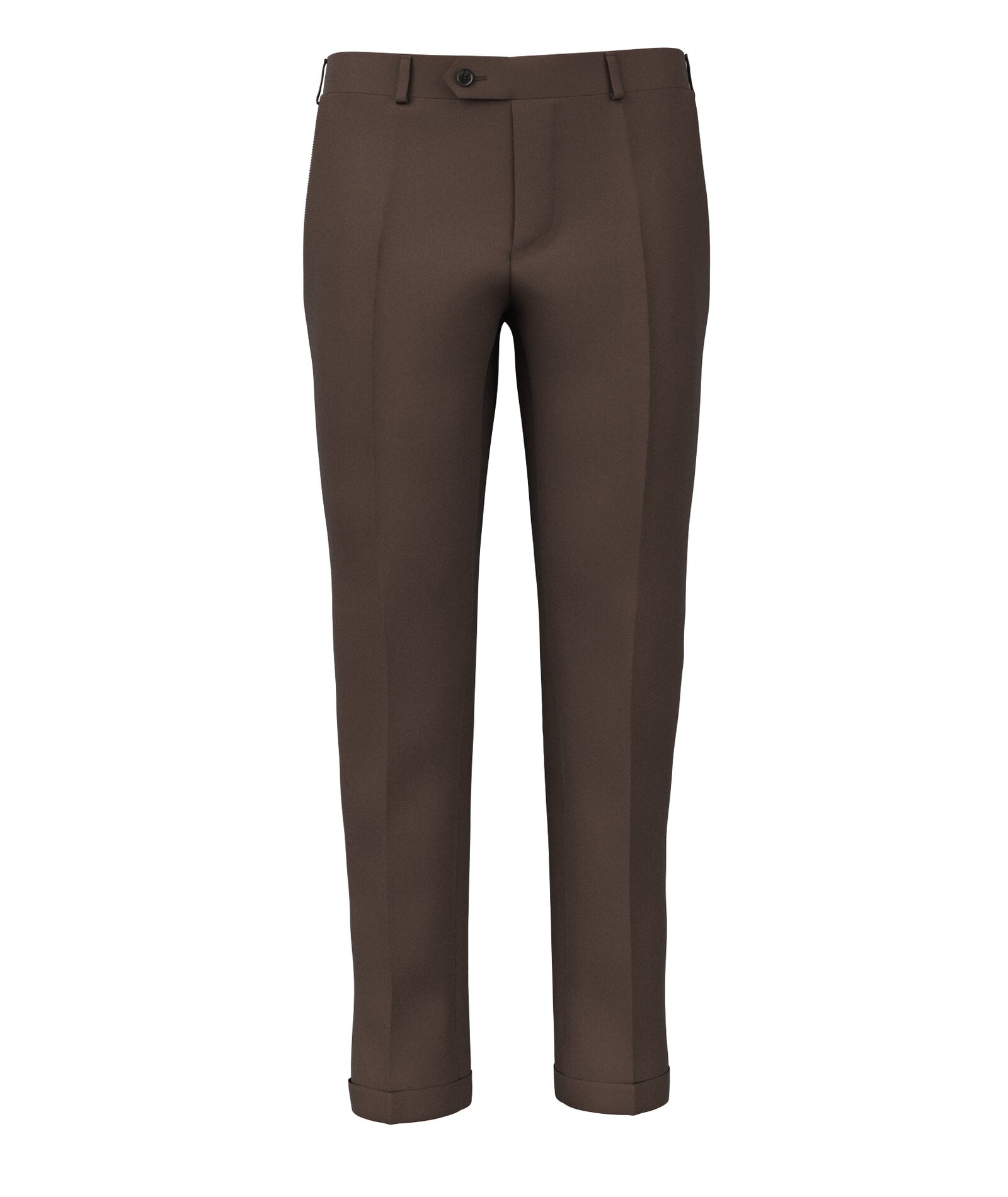 Image of Pantaloni da uomo su misura, Reda, Tinta Unita Marrone Made In Italy, Quattro Stagioni | Lanieri