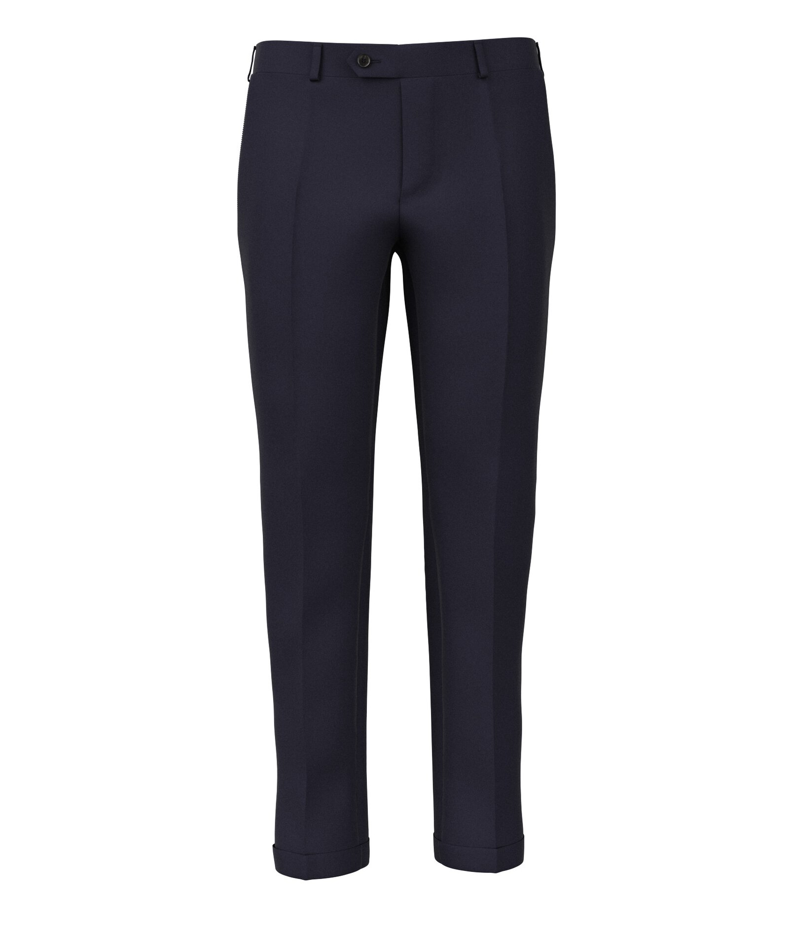 Image of Pantaloni da uomo su misura, Reda, Tinta Unita Blu 100% Lana Merino, Quattro Stagioni | Lanieri