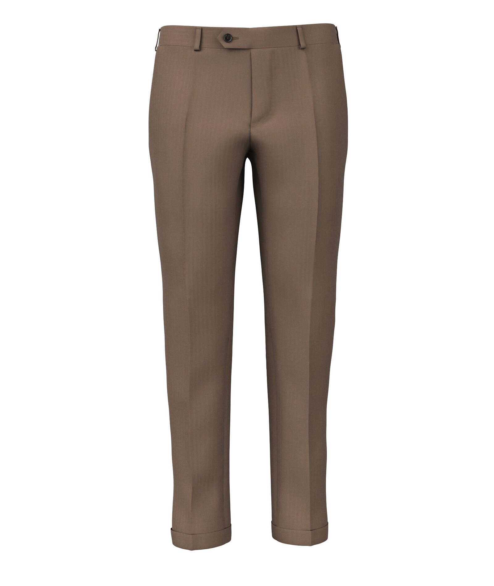 Image of Pantaloni da uomo su misura, Reda, Spigato Beige Made In Italy, Quattro Stagioni | Lanieri