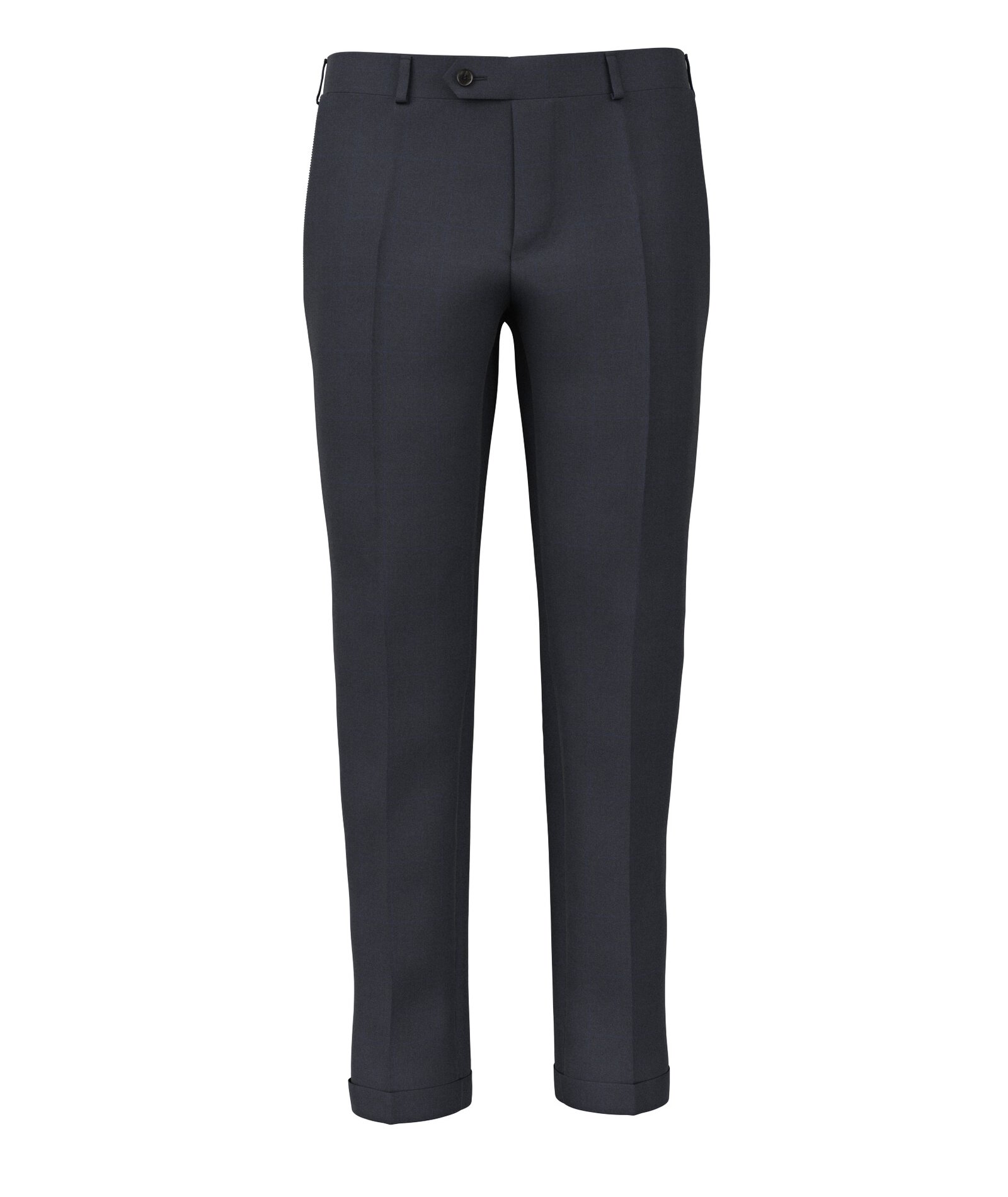 Image of Pantaloni da uomo su misura, Reda, Blu Principe di Galles 100% Lana, Quattro Stagioni | Lanieri