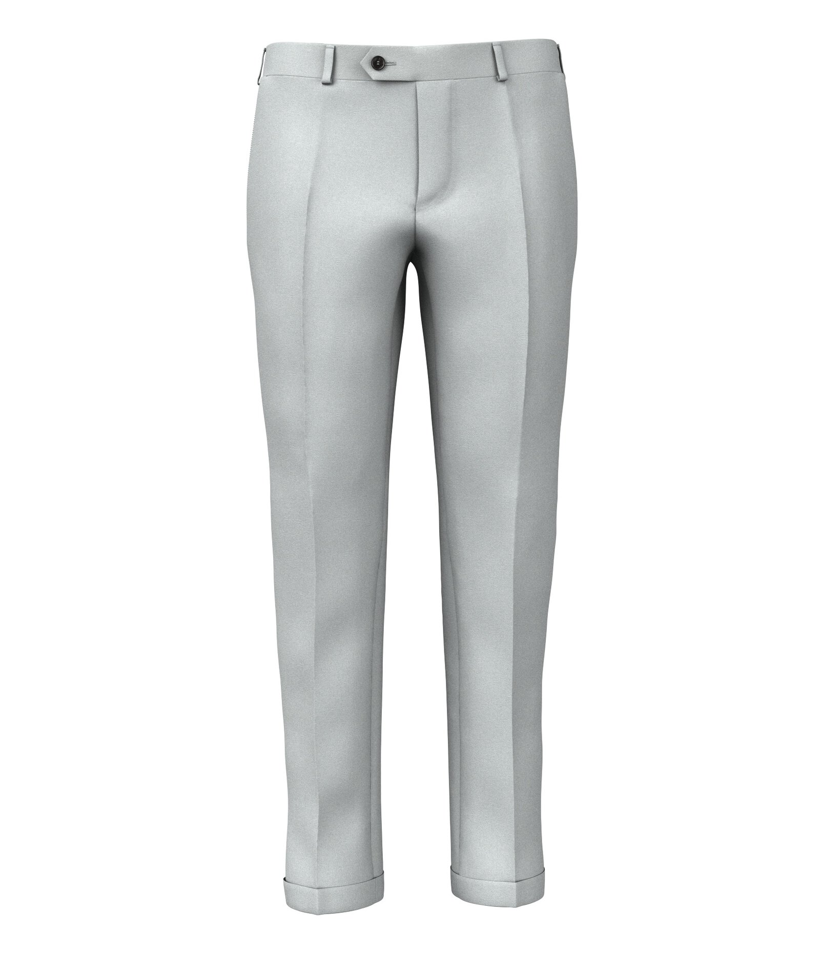 Image of Pantaloni da uomo su misura, Lanificio Zignone, Grigio Argento Twill, Quattro Stagioni | Lanieri