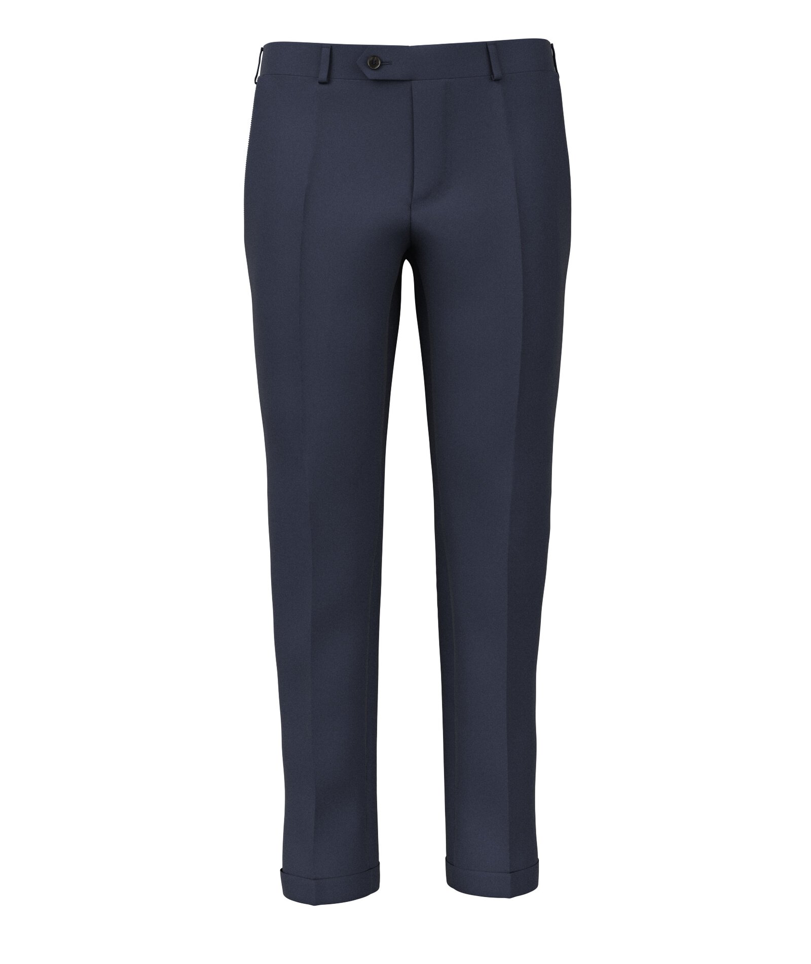 Image of Pantaloni da uomo su misura, Lanificio Zignone, Blu Canneté Pura Lana, Quattro Stagioni | Lanieri