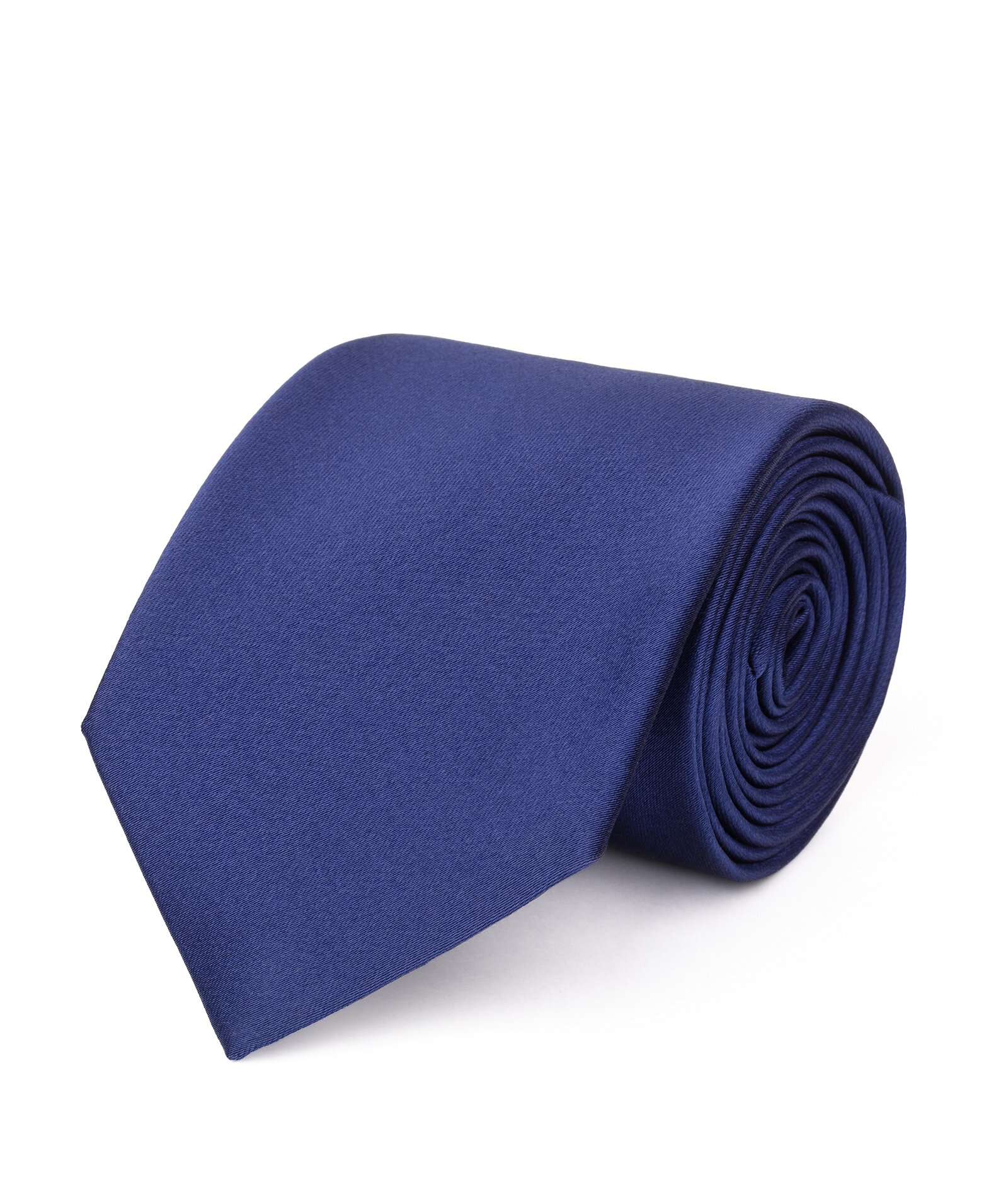 Image of Cravatta su misura, Lanieri, Blu Brillante Raso di Seta, Quattro Stagioni | Lanieri