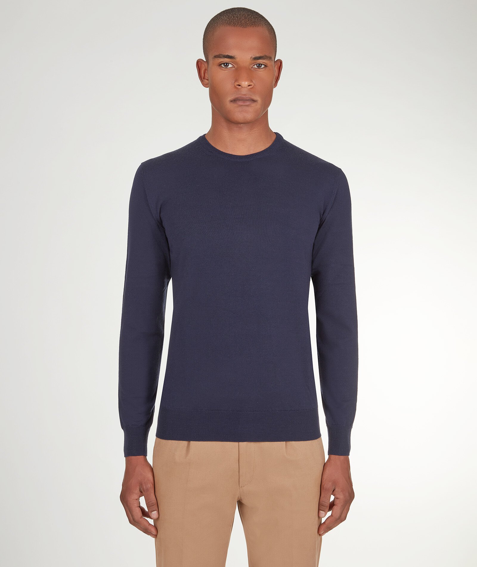Blue Woollen Men's Sweater, Everyday Elegance Made in Italy | Lanieri
