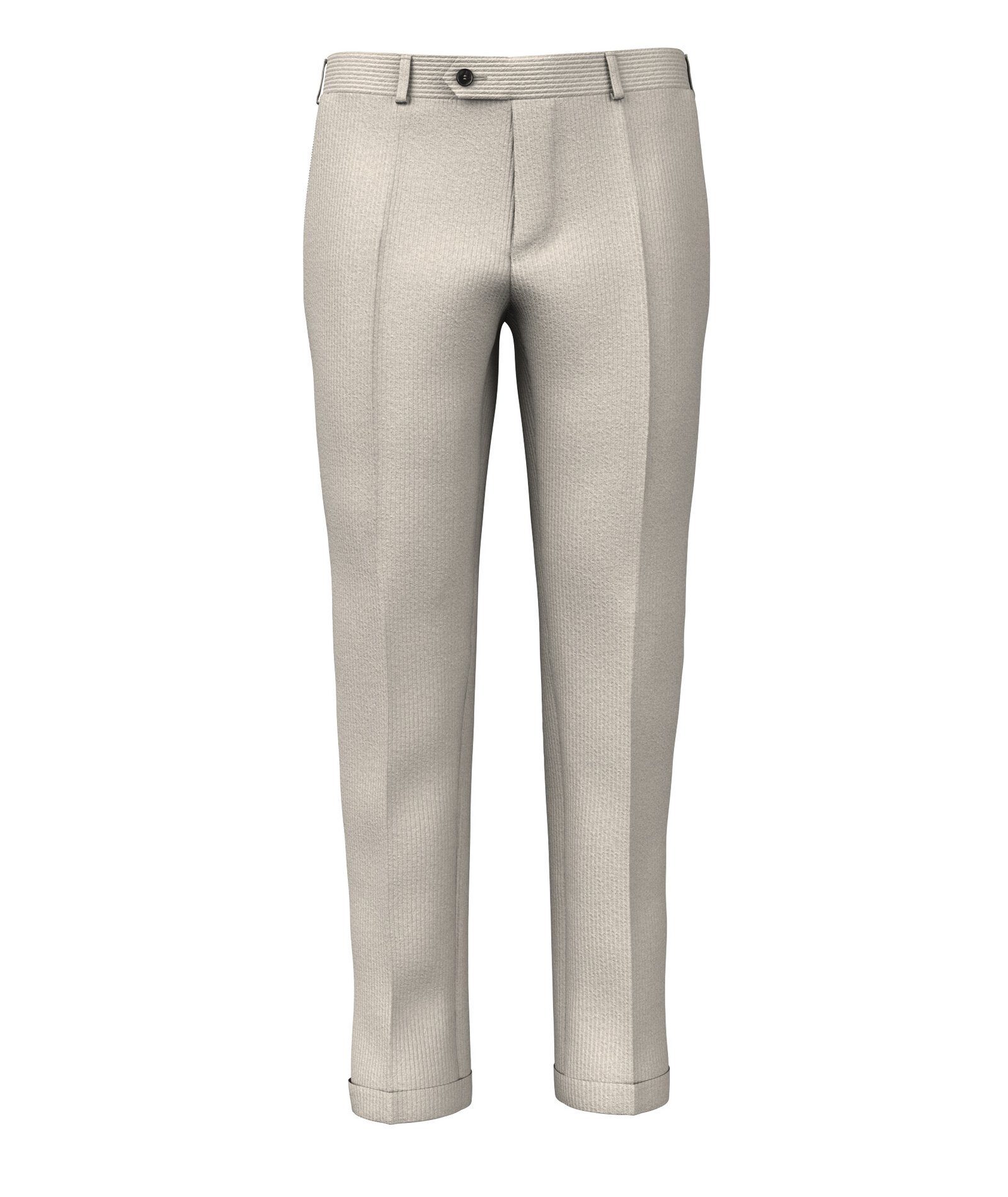 Image of Pantaloni da uomo su misura, Pontoglio, Beige in Velluto Corduroy di Cotone, Autunno Inverno | Lanieri