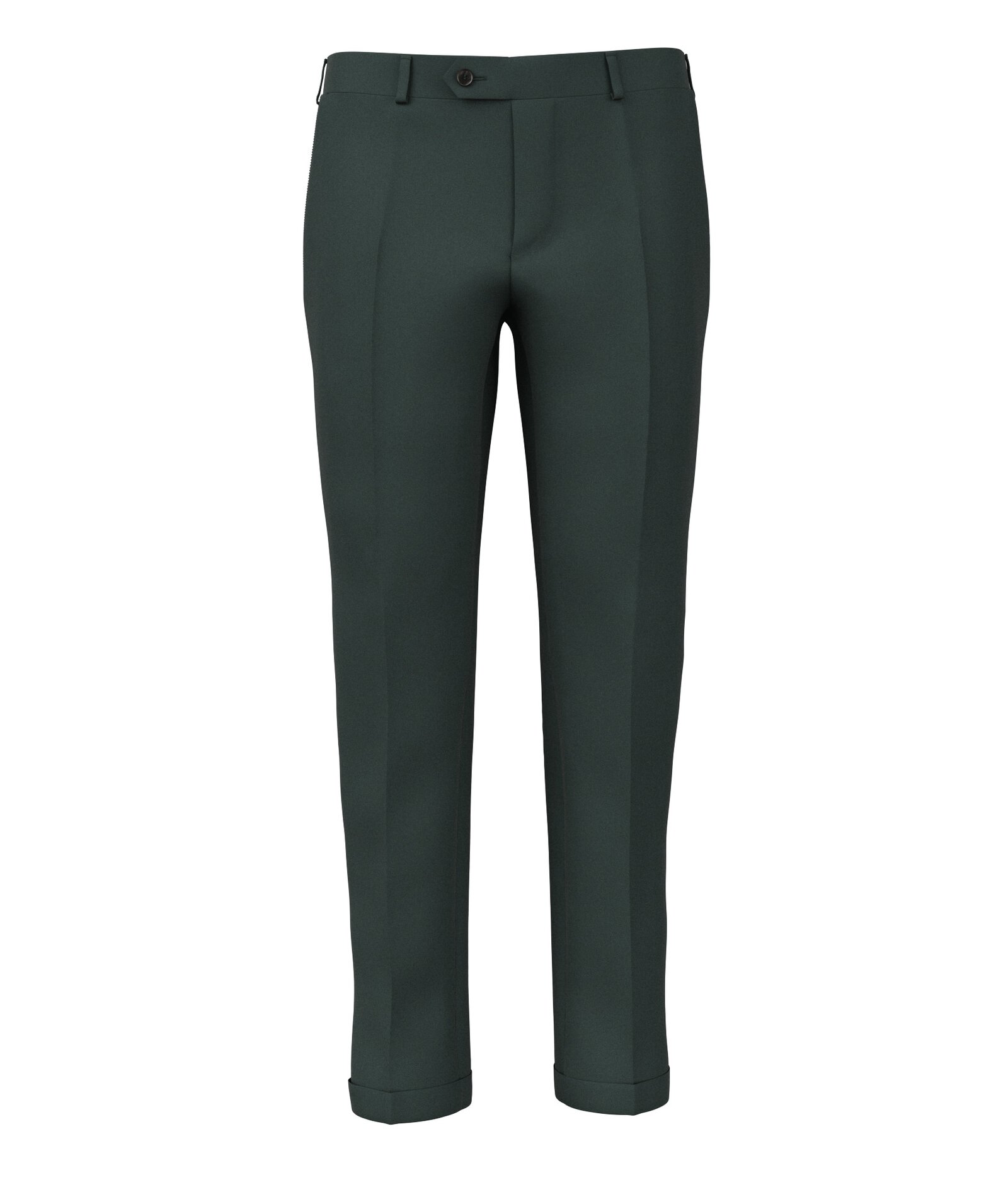 Image of Pantaloni da uomo su misura, Reda, Verde in Twill di Lana, Quattro Stagioni | Lanieri