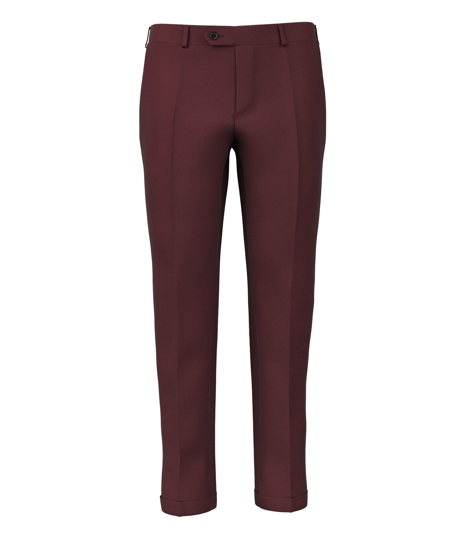 Image of Pantaloni da uomo su misura, Reda, Rosso in Twill di Lana, Quattro Stagioni | Lanieri