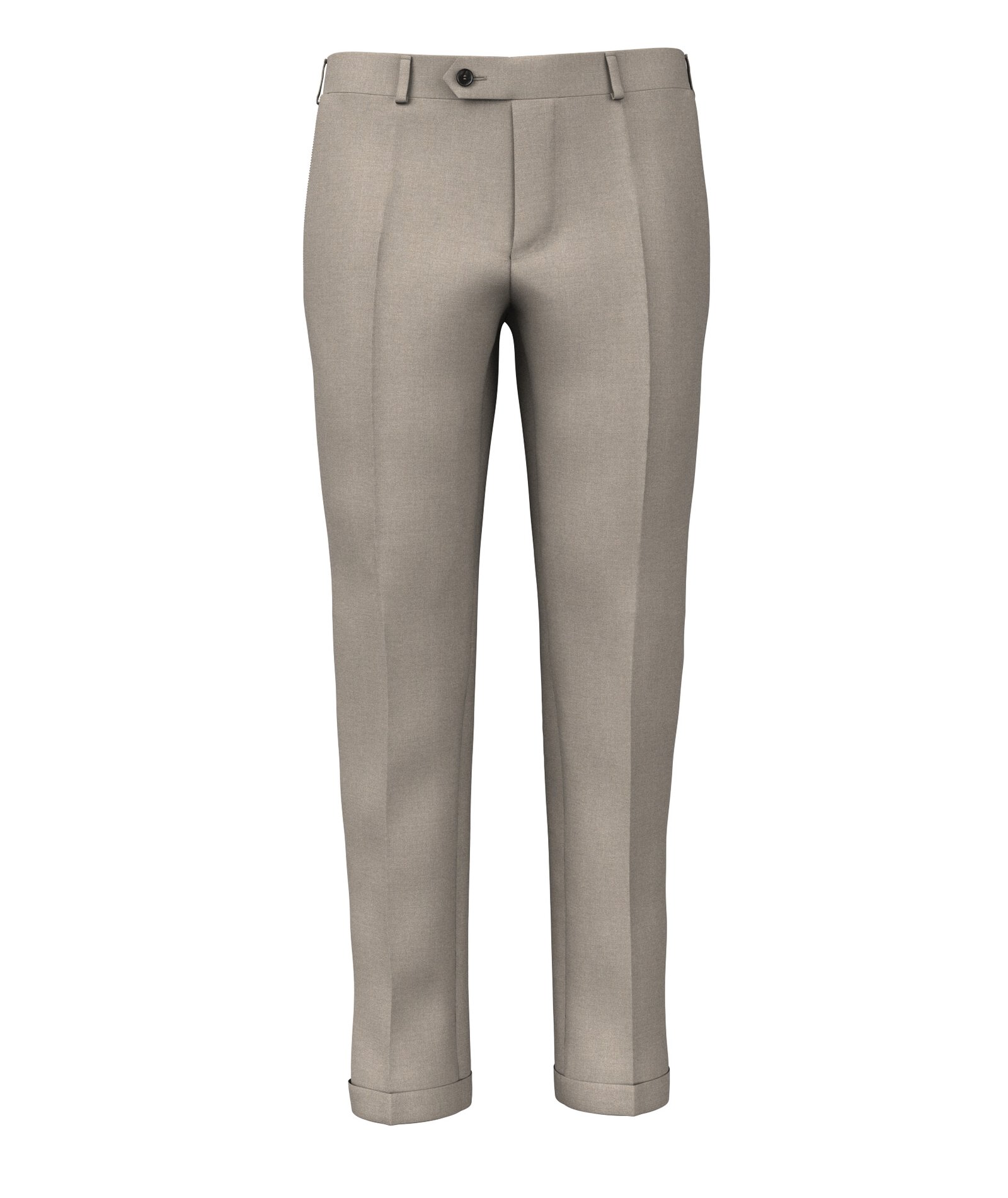Image of Pantaloni da uomo su misura, Reda Flexo, Beige in Twill di Lana stretch, Quattro Stagioni | Lanieri