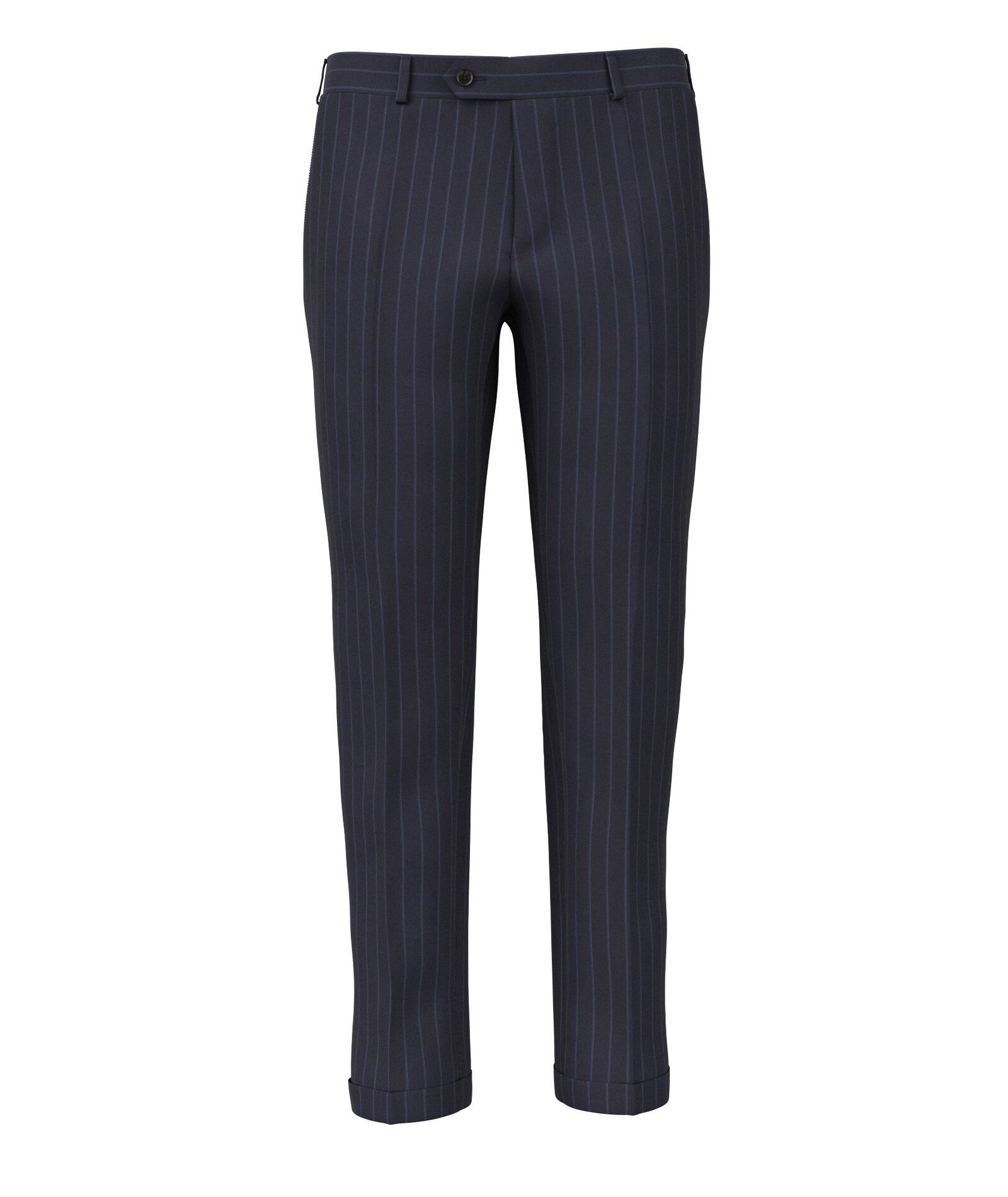 Image of Pantaloni da uomo su misura, Vitale Barberis Canonico, Blu in Twill di Lana, Quattro Stagioni | Lanieri
