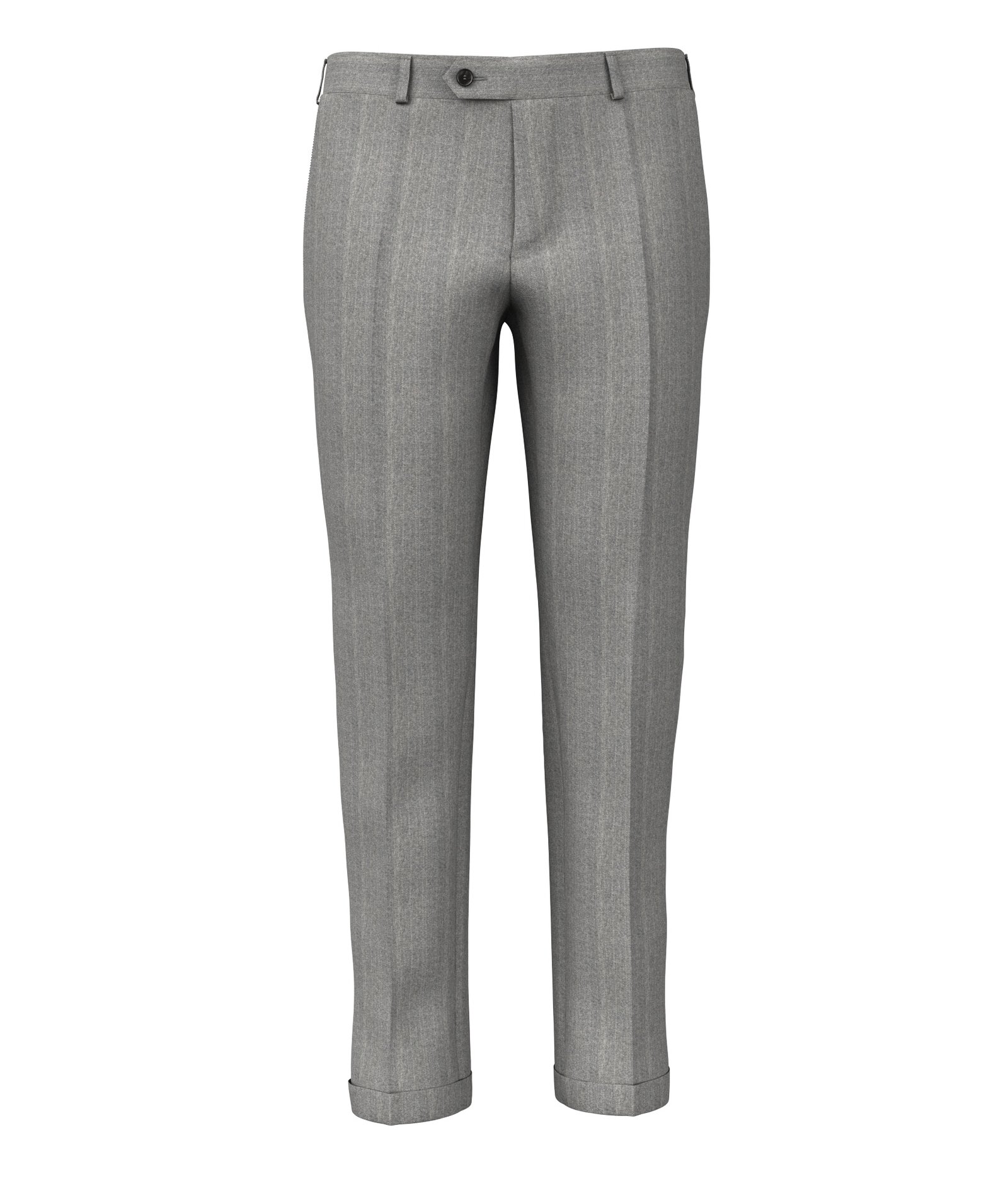 Image of Pantaloni da uomo su misura, Vitale Barberis Canonico, Grigio in Twill di Lana Gessato, Autunno Inverno | Lanieri