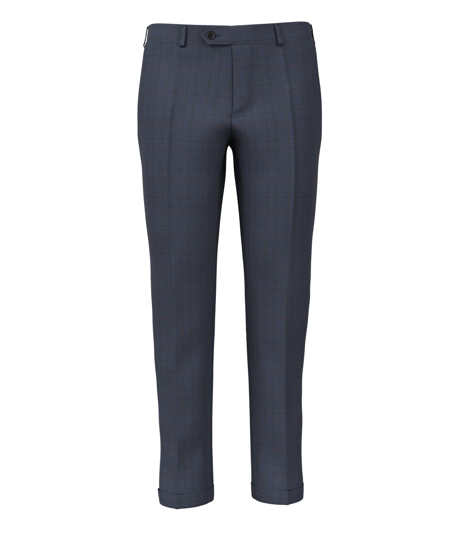 Image of Pantaloni da uomo su misura, Vitale Barberis Canonico, Blu in Twill di Lana e Cashmere, Autunno Inverno | Lanieri