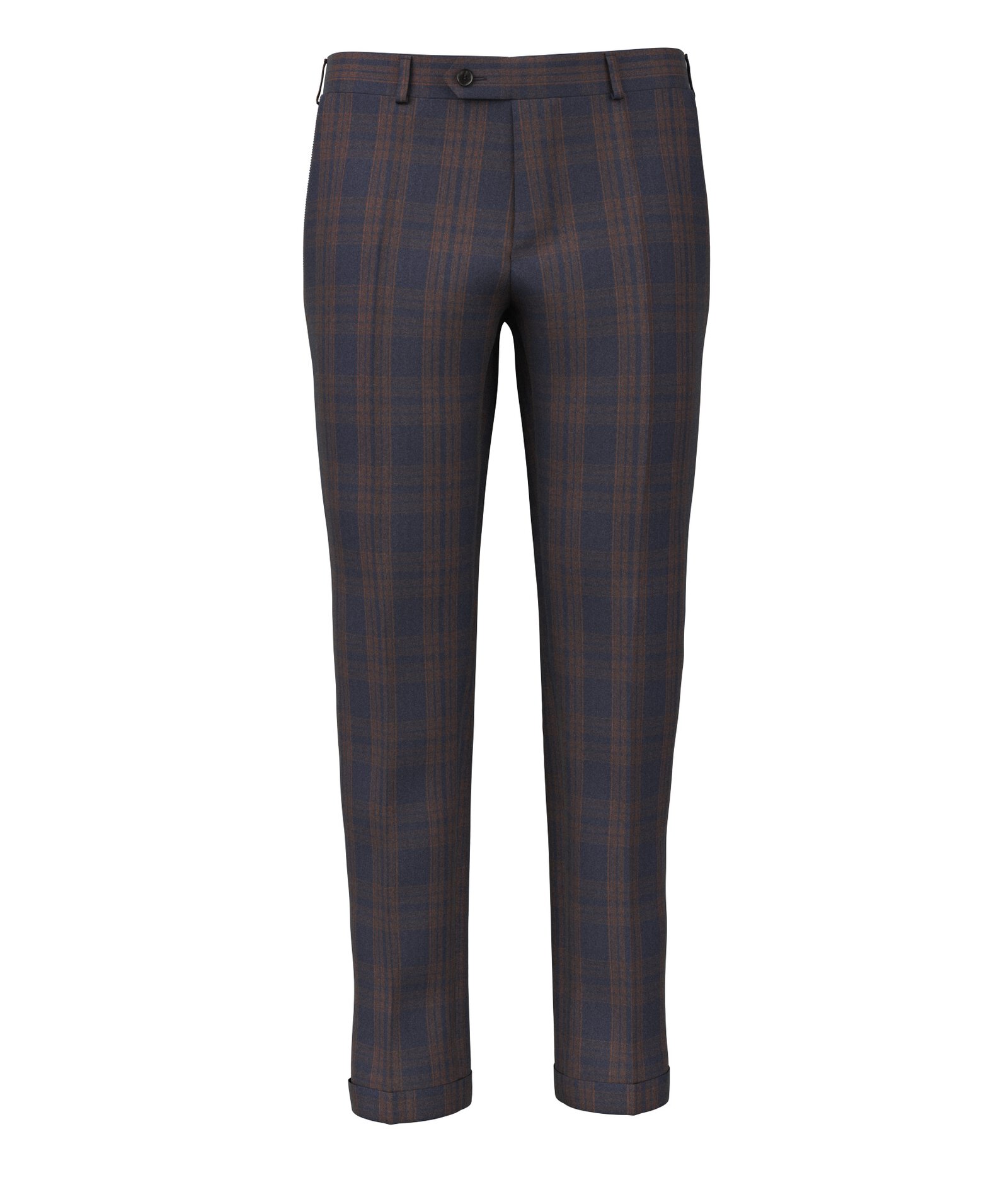 Image of Pantaloni da uomo su misura, Reda Flexo, Blu in Flanella di Lana stretch, Autunno Inverno | Lanieri